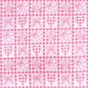 Hearts and Bows Fleece Fabric - Sold by the Yard & Bolt - Ideal for Sewing Projects, Scarves, No Sew Fleece Throws and Tie Blankets