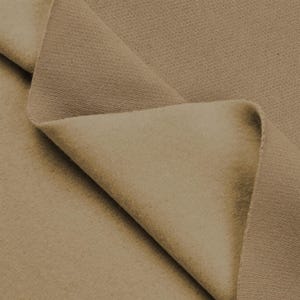 Khaki Polyester Sweatshirt Fleece Fabric - 85/15% Polyester Cotton - 60" Wide -  Sold by the Yard - for Hoodies, Sweatshirts & Sweatpants
