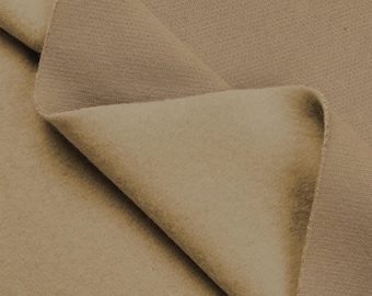 Khaki Polyester Sweatshirt Fleece Fabric - 85/15% Polyester Cotton - 60" Wide -  Sold by the Yard - for Hoodies, Sweatshirts & Sweatpants