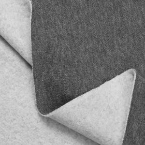 Charcoal Gray Polyester Sweatshirt Fleece Fabric - 85/15% Polyester Cotton - 60&quot; Wide -  Sold by the Yard for Hoodies, Sweaters & Sweatpants