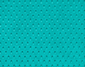 Teal Minky Dimple Dot Fabric - Sold by the Yard & Bolt - Ideal for Blankets, Robes, Soft Toys and Baby Apparel