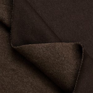 Brown Polyester Sweatshirt Fleece Fabric - 85/15% Polyester Cotton - 60&quot; Wide -  Sold by the Yard - for Hoodies, Sweatshirts & Sweatpants