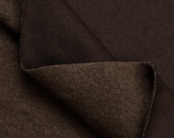 Brown Polyester Sweatshirt Fleece Fabric - 85/15% Polyester Cotton - 60" Wide -  Sold by the Yard - for Hoodies, Sweatshirts & Sweatpants