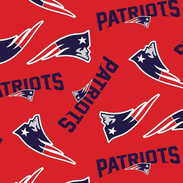 New England Patriots NFL Fleece Fabric - Sold by the Yard & Bolt - Ideal for Sewing Projects, Scarves, No Sew Fleece Throws and Tie Blankets
