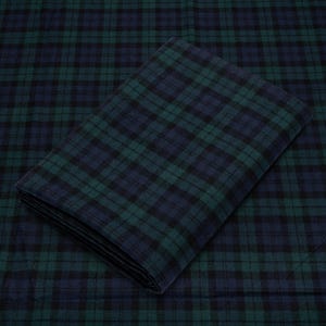 Blue and Green Blackwatch Tartan Plaid Flannel Fabric - 60&quot; Wide - 100% Cotton - Sold by the Yard - for Shirts, Scarves, Pajamas & Blankets