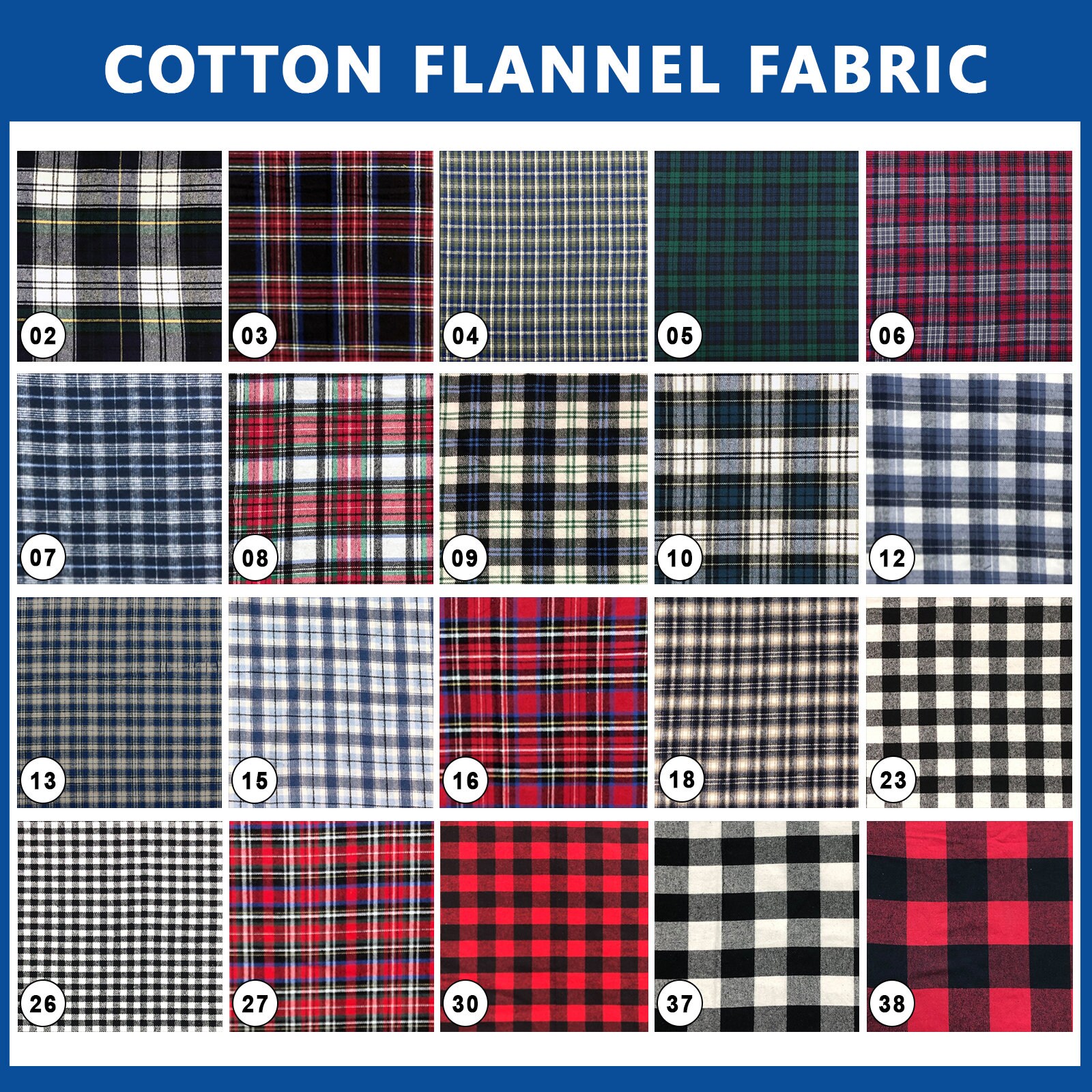 Cotton Flannel by the Yard - In Favorite Winter Plaids