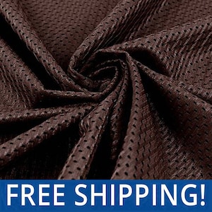 Brown Football Mesh Jersey Fabric - Ideal for Athletic Jersey Uniforms - Sold by The Yard & Bolt - Free Shipping!