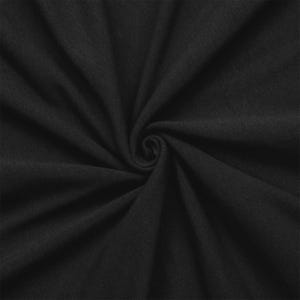 Black Cotton Spandex Jersey Knit Fabric - 4 Way Stretch - Sold by the Yard & Bolt - for T-shirts, Dresses, Skirts and Athleticwear Apparel image 1