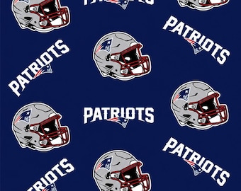 New England Patriots NFL Fleece Fabric - Sold by the Yard & Bolt - Ideal for Sewing Projects, Scarves, No Sew Fleece Throws and Tie Blankets
