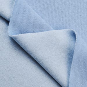 Baby Blue Polyester Sweatshirt Fleece Fabric - 85/15% Polyester Cotton - 60" Wide -  Sold by the Yard for Hoodies, Sweatshirts & Sweatpants