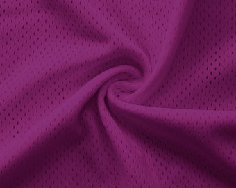 Fuchsia Pro Mesh Heavy Weight Jersey Fabric - 60" Wide - 100% Polyester - Sold by The Yard - for Athletic Apparel and Sports Uniforms