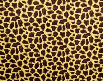 Giraffe Skin Print Fleece Fabric - 60" Wide - 100% Polyester - Sold by the Yard - for No Sew Fleece Throws and Tie Blankets