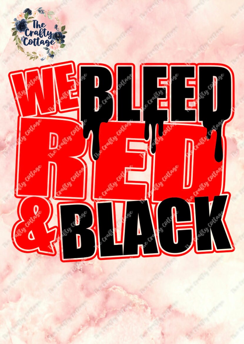 We Bleed Red And Black Shirt / School Pride Shirt / Red And Etsy