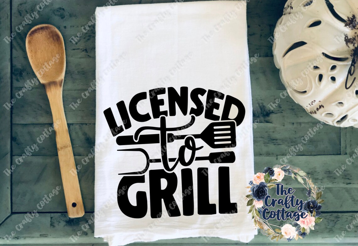 King Of The Grill Towel / Kitchen Towels / Grill Master Towel Etsy