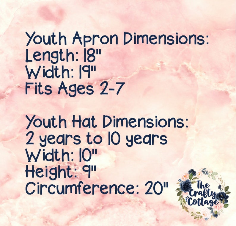 Chef Birthday Party Youth Chef Hat Youth Chef Apron Youth Chef Ruffled Apron and Chef Hat Cooking Class Chef Apron