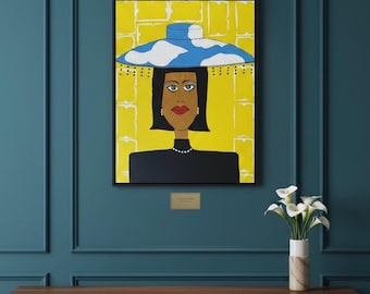 Ella ve con claridad – Pintura acrílica original sobre lienzo (16x20) / Colección Las Que Ven de Christina Walls