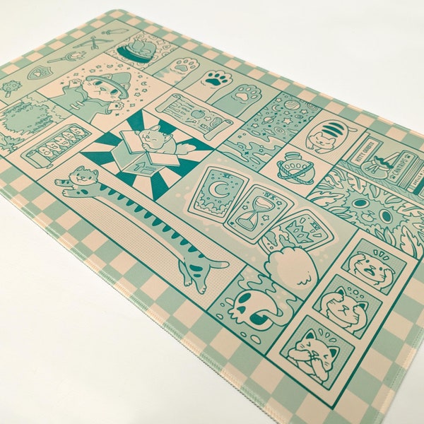 Cats & Cantrips Playmat // Deskmat and Mousepad // Accessories for MTG