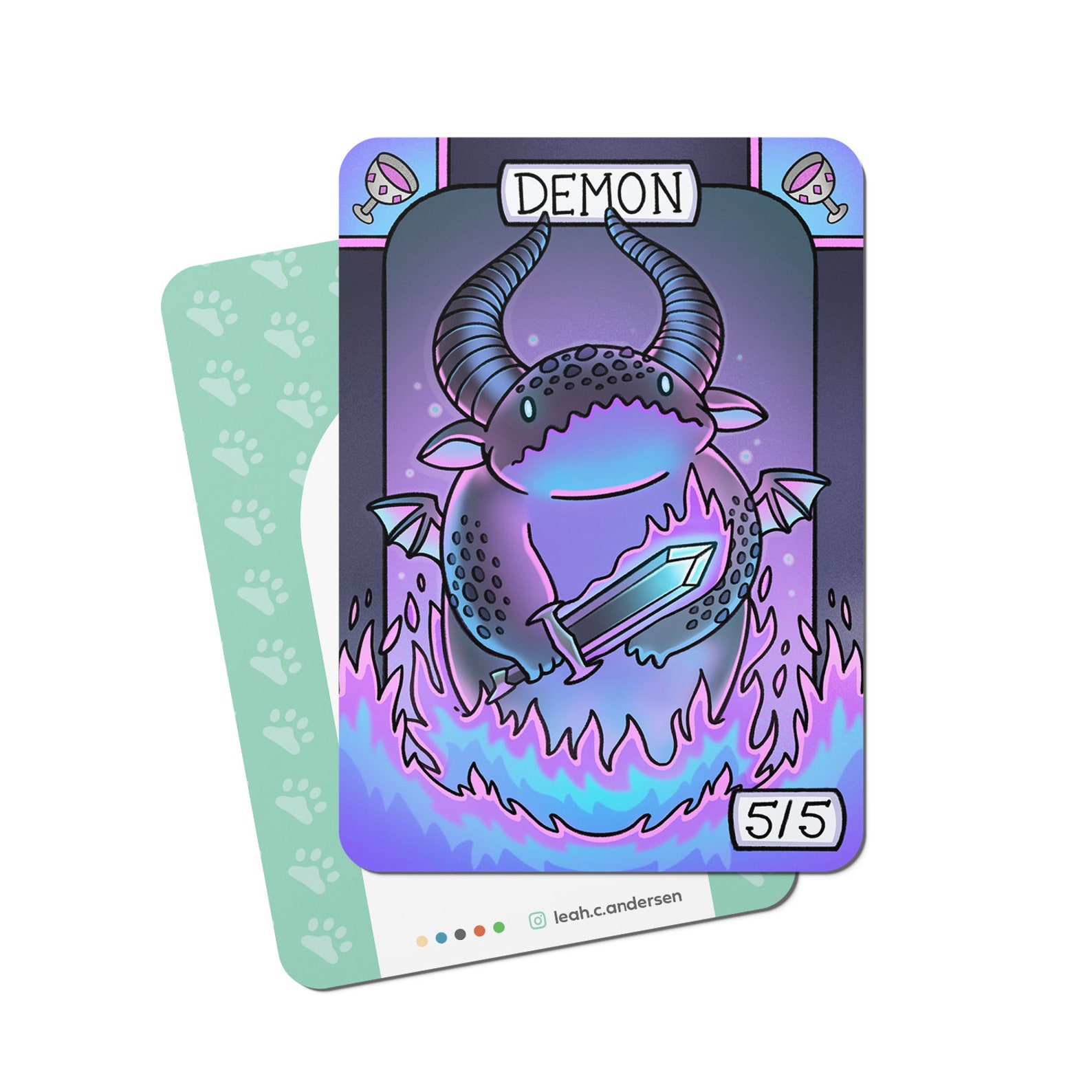 5 Demon Tokens for Magic the Gathering - Etsy