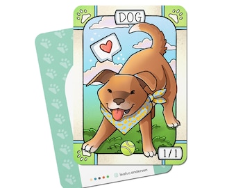 5 Dog Tokens for Magic the Gathering