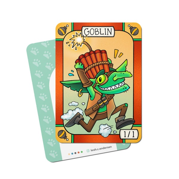 5 Goblin Tokens for Magic the Gathering