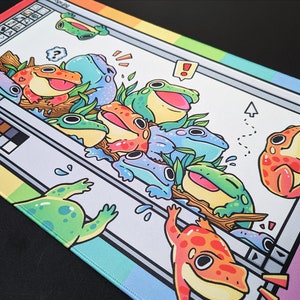 Frogs.jpg Tapis de jeu // Tapis de bureau et tapis de souris // Accessoires pour MTG