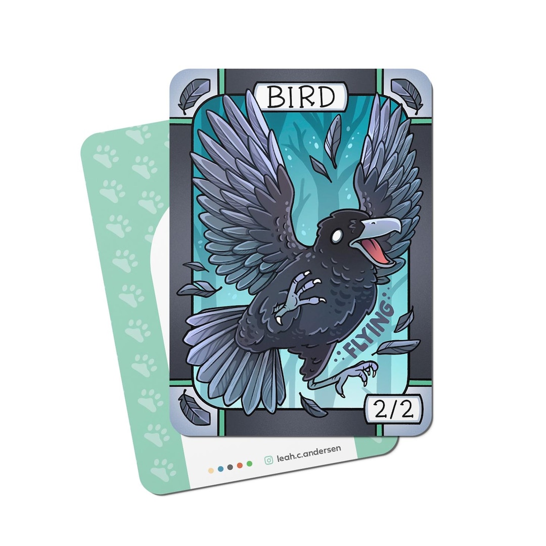 5 2/2 Black Bird Creature Tokens for Magic the Gathering - Etsy