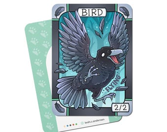 鳥トークン MTG (黒 2/2 飛行) - Etsy 日本