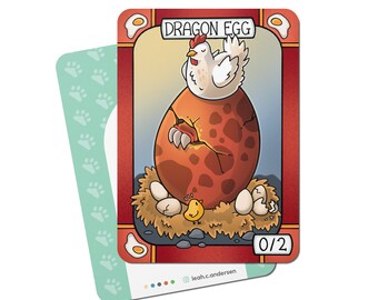 5 Nesting Dragon Egg Tokens for Magic the Gathering