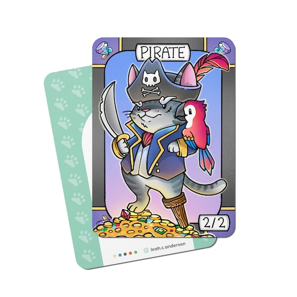 5 Pirate Tokens for Magic the Gathering