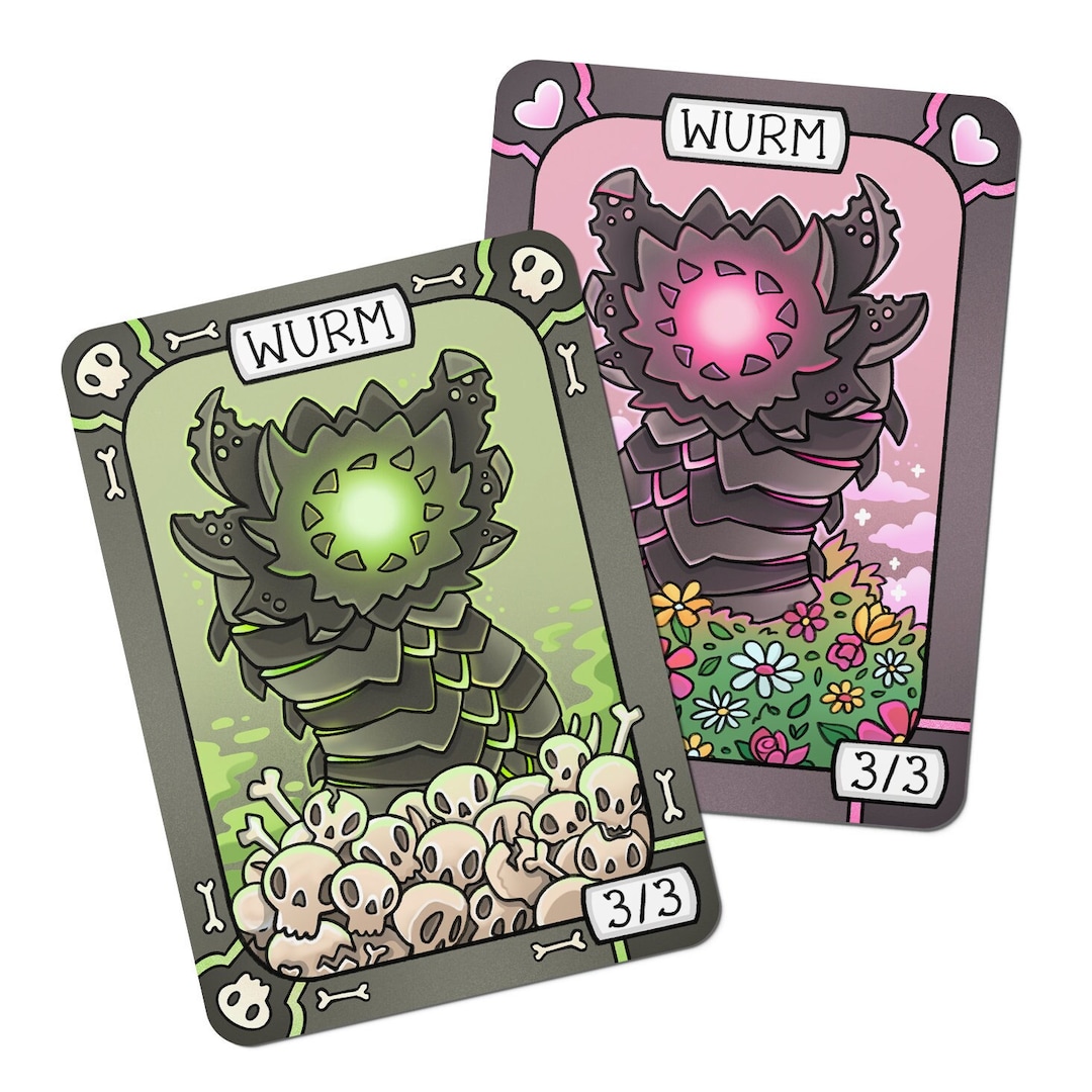 3 of Each Wurmcoil Engine Tokens for Magic the Gathering Etsy