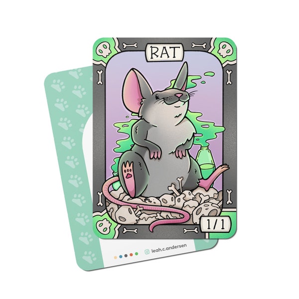 5 Rat Tokens for Magic the Gathering