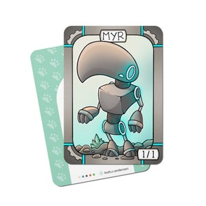 5 Myr Tokens for Magic the Gathering