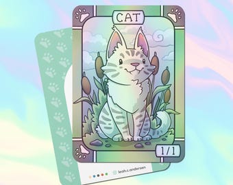 5 Foil Cat Tokens // Custom Cards for Magic The Gathering