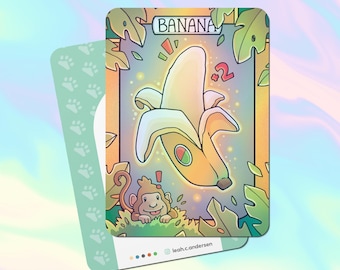 Whimsical Banana Token Cards for MTG Illustrated by MRB Alters