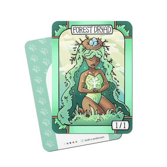 5 Forest Dryad Tokens for Magic the Gathering