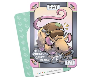 5 Rat Tokens for Magic the Gathering