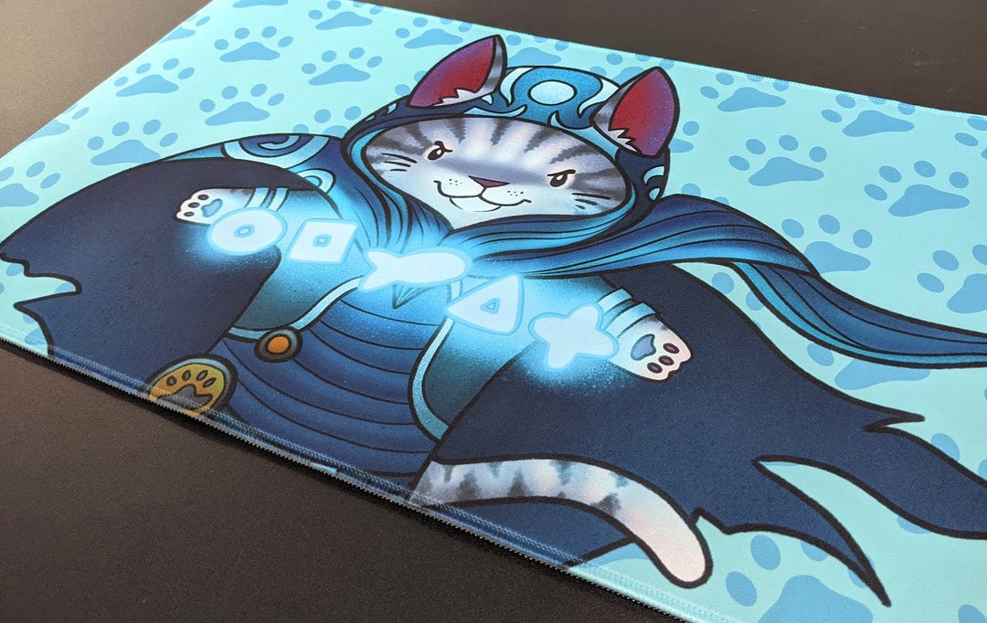 ジェイス　猫　プレイマット　mtg Jace Cat Playmat // Deskmat and Mousepad // Accessories for