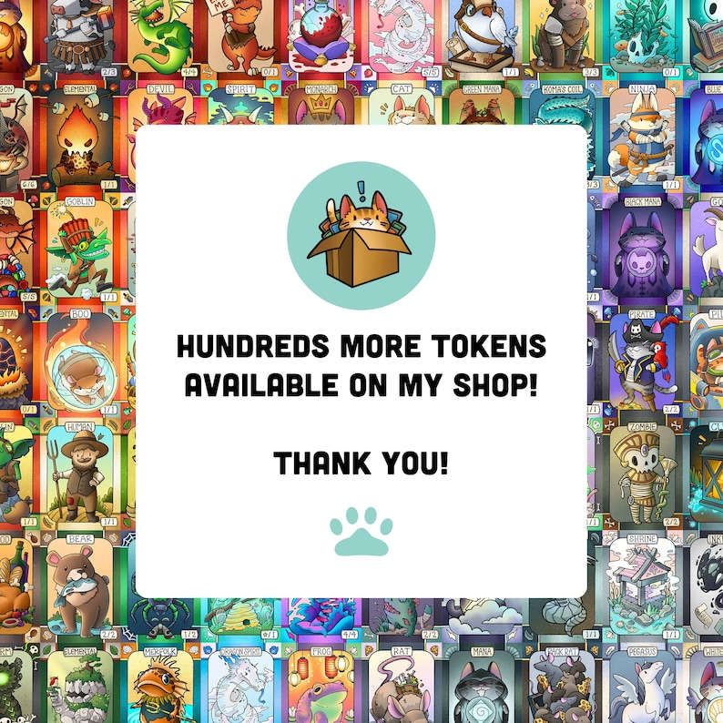 5 Boo Tokens for Magic the Gathering - Etsy
