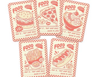 5 Food Tokens for Magic the Gathering