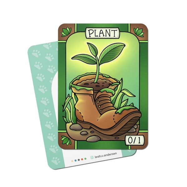 5 Plant Tokens for Magic the Gathering