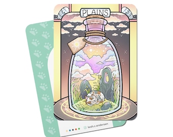 5 Plains Cards // Illustrated Basic Lands for Magic the Gathering