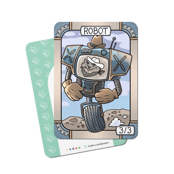 5 Robot Tokens for Magic the Gathering