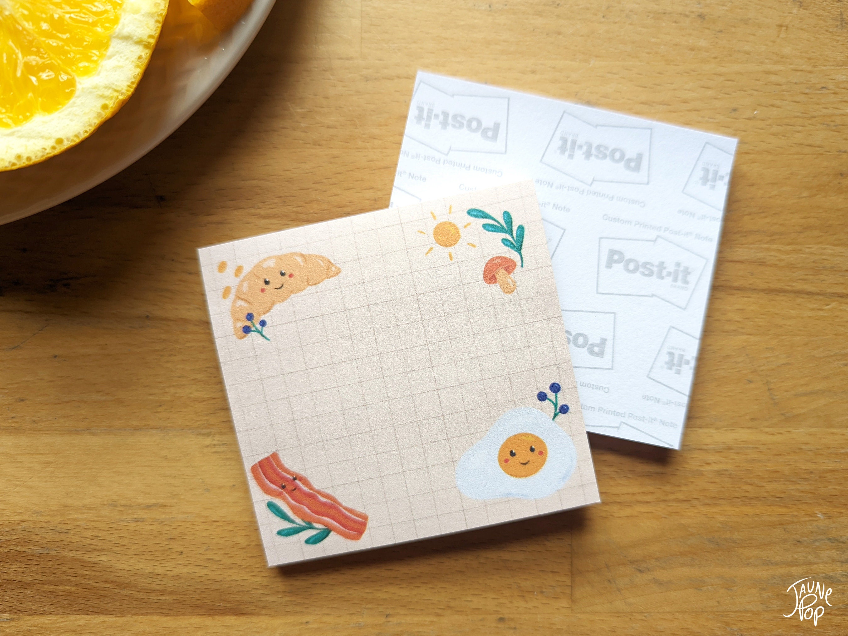 Breakfast Sticky Note Pad, Post-it® X Yellow Pop, for Taking Notes and ...