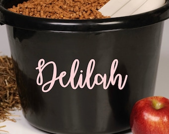 Horse Feed Bucket Decal: Personalized Name Sticker