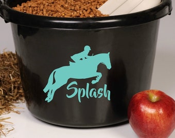 Horse Feed Bucket Decal: Personalized Name Sticker