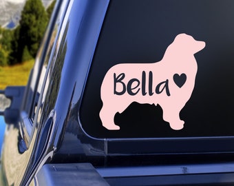 Australian Shepherd Vinyl Decal: Personalized Aussie Car Sticker