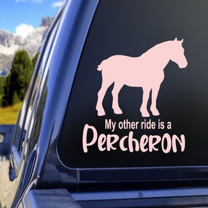 Percheron Vinyl Car Decal Sticker: For Laptop, Tumbler, Car, Trailer, Truck, Window