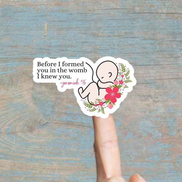 Pro Life Sticker for Laptop, Pro Life Vinyl Sticker for Water Bottle, Prolife Sticker, Conservative Sticker for ProLifer, Republican Sticker