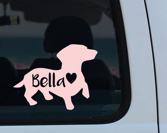 Miniature Dachshund Gift, Dachshund Sticker, Decal for Car, Laptop, Window, Truck, Tumbler, Cup, Vinyl Sticker, Car Accessories for Women