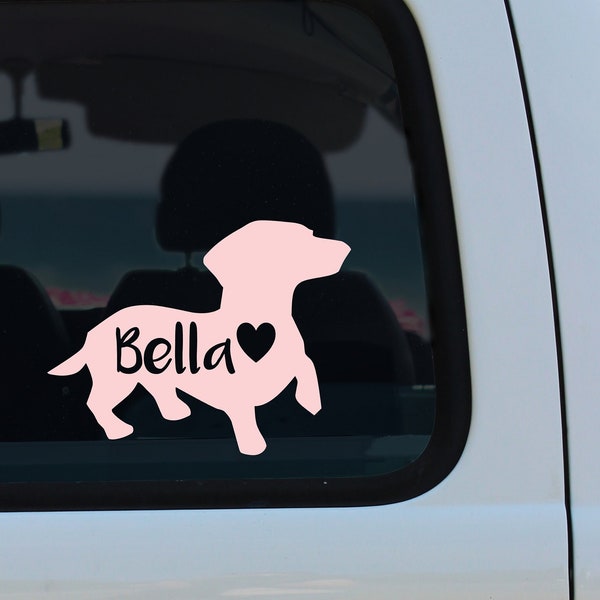 Miniature Dachshund Gift, Dachshund Sticker, Decal for Car, Laptop, Window, Truck, Tumbler, Cup, Vinyl Sticker, Car Accessories for Women